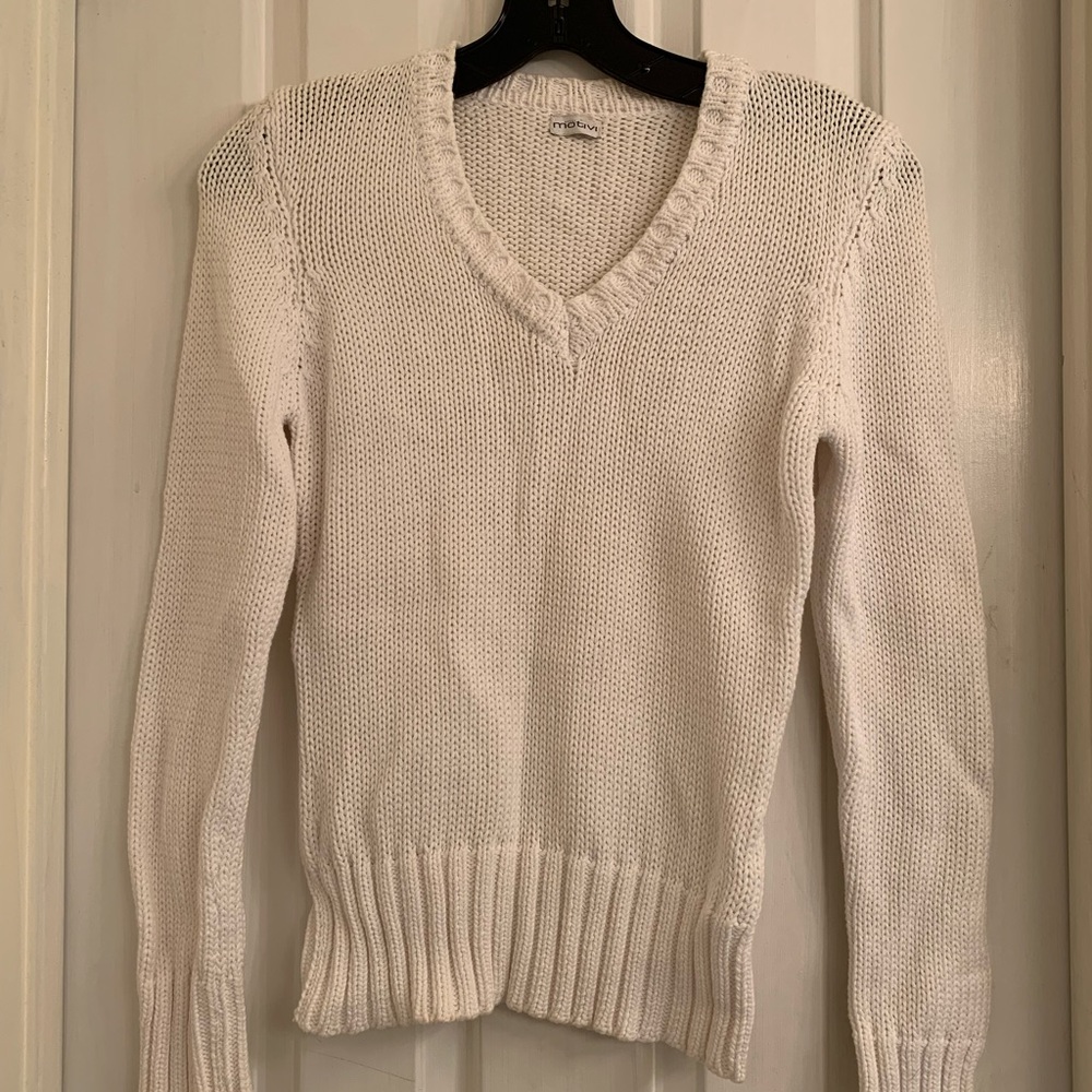 Cotton knit sweater